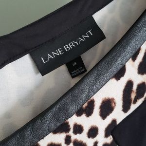 Lane Bryant Dresses - Leopard print dress with faux leather side panels Lane Bryant Dresses - Leopard print dress with faux leather side panels